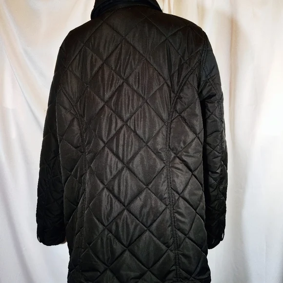Isaac Mizrahi Puffer Jacket, Women Black Quilted, Leopard Lining, ZipUp, Pckts,M - Picture 3 of 16